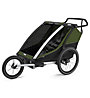 Thule Chariot Cab 2 - rimorchio bici, Dark Green/Black