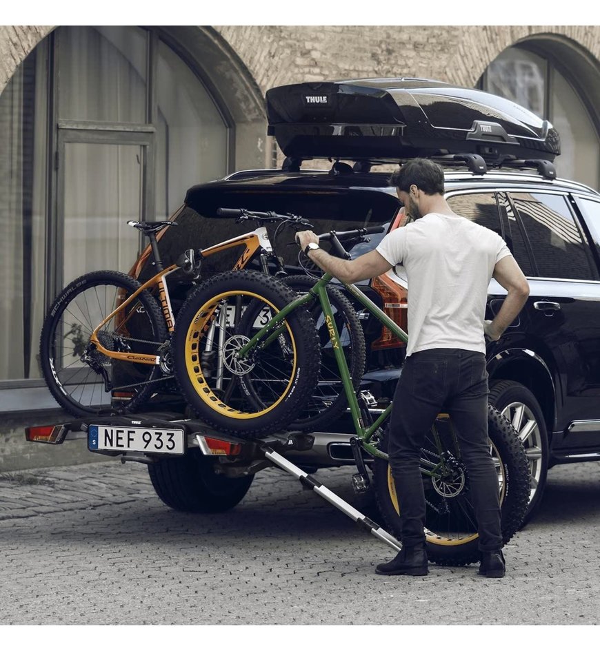 Thule Easyfold XT Hitch Bike Rack Thule XXL Fatbike Wheel Straps