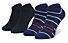 Tommy Hilfiger TH Sneaker 2P Stripe - calzini corti - uomo, Blue
