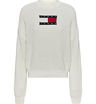 Tommy Jeans Center Flag - maglione - donna, White