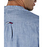 Tommy Jeans Chambray Mao - camicia maniche lunghe - uomo, Light Blue