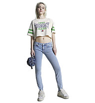 Tommy Jeans College Crop - T-shirt - donna, White/Green