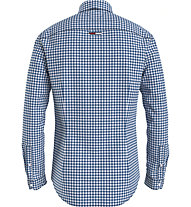 Tommy Jeans Essential Gingham - camicia maniche lunghe - uomo, Blue/White