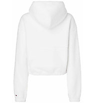 Tommy Jeans Essential Logo 1 Polar - felpa con cappuccio - donna, White