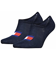 Tommy Jeans Footie Flag - kurze Socken, Blue