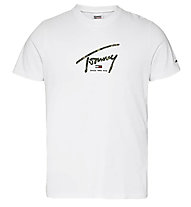 Tommy Jeans Hand Written Linear Logo - T-shirt - uomo, White