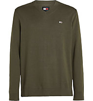 Tommy Jeans Slim Essential V-Neck - Pullover - Herren, Green