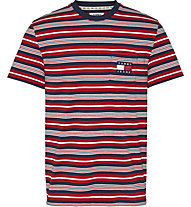 Tommy Jeans Stripe Pocket - T-shirt - Herren, Red/Blue/White