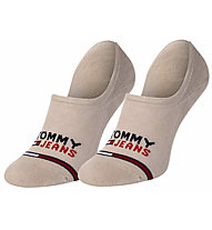 Tommy Jeans TH Uni No Show High Cut 2P - calzini corti - uomo, Beige/White