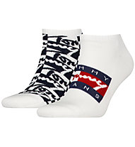 Tommy Jeans TJ Sneaker 2P Tommy Flag - calzini corti, White