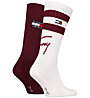 Tommy Jeans TJ 2P Sport Stripe - lange Socken, Red