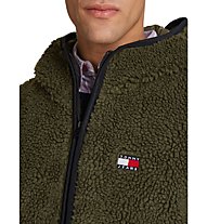 Tommy Jeans Tjm Badge Teddy Zip - giacca tempo libero - uomo, Green