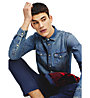 Tommy Jeans Western Denim - camicia a maniche lunghe - uomo, Blue