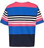 Tommy Jeans Tjw Bxy Crop Linear Logo Strip - T-Shirt - Damen, Blue/Pink