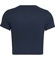 Tommy Jeans Tjw Crop Script - T-shirt - donna, Dark Blue