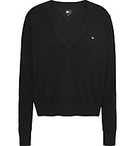 Tommy Jeans Tjw Essential VNeck - maglione - donna, Black