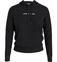Tommy Jeans Linear Logo Hoodie - Kapuzenpullover - Damen, Black