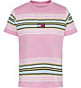 Tommy Jeans Tjw Regular Center Badge Strip - T-Shirt - Damen, Pink