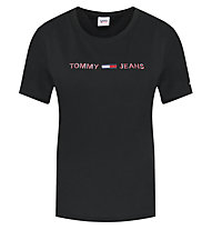 Tommy Jeans TJW Slim RWB Linear - T-shirt - donna, Black