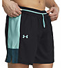 Under Armour Baseline M - pantaloni corti basket - uomo, Black/Light Blue