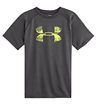 Under Armour Boys' UA Big Logo - T-Shirt - Kinder, Anthracite/Yellow