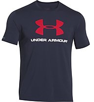 Under Armour CC Sportstyle Logo - t-shirt fitness - uomo, Dark Blue/Red