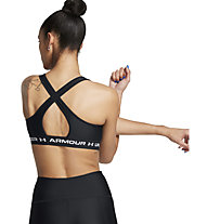 Under Armour Crossback Mid - reggiseno sportivo - donna, Black/White