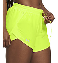 Under Armour Fly By W - pantaloni corti running - donna, Yellow