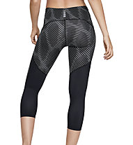 Under Armour Fly Fast Printed Crop - pantaloni 3/4 running - donna, Black