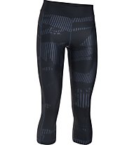 Under Armour Hg Graphic - pantaloni corti fitness - donna, Black/Grey