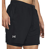 Under Armour Launch 7 2-in-1 - kurze Laufhosen - Herren, Black