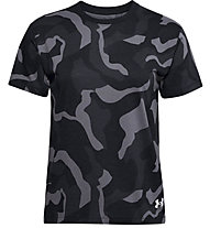 Under Armour Live Fashion Denali Print - T-shirt fitness - donna, Black/Grey