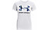 Under Armour Live Sportstyle Graphic Ssc - T-shirt Fitness - Damen, White/Blue