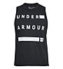Under Armour Linear Wordmark Muscle Tank - Top - Damen, Black/White