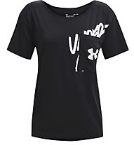 Under Armour Oversized Wordmark Graphic - t-shirt - donna, Black