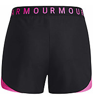 Under Armour Play Up 3.0 - pantaloni corti fitness - donna, Black/Dark Pink