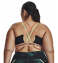Under Armour Project Rock Crossback W - reggiseno sportivo medio sostegno - donna, Green/Black