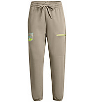Under Armour Project Rock Q1 Terry W - pantaloni fitness - donna, Light Brown
