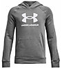 Under Armour  Rival Fleece Big Logo Jr - felpa con cappuccio - ragazzo, Dark Grey