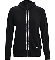 Under Armour Rival Terry Taped FZ - giacca fitness - donna, Black
