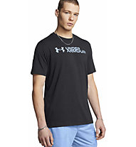 Under Armour Sliced Wordmark M - T-shirt - uomo, Black