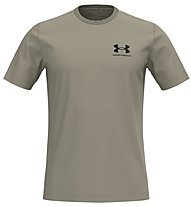 Under Armour SportStyle Left Chest SS - T-shirt - uomo, Beige/Black