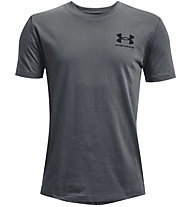 Under Armour Sportstyle Left Chest Ss - T-shirt - Jungs, Grey