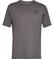 Under Armour SportStyle Left Chest SS - T-shirt - uomo, Dark Grey