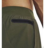 Under Armour Stretch Woven Tapered PNT - pantaloni lunghi fitness - uomo, Green/Black