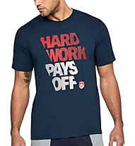 Under Armour UA BBall Hard Work - T-Shirt Basket - Herren, Blue