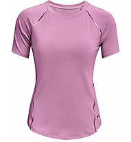 Under Armour UA Rush Scallop SS - T-shirt fitness - donna, Pink