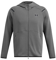 Under Armour Unstoppable Fleece Full-Zip - felpa con cappuccio - uomo, Dark Grey