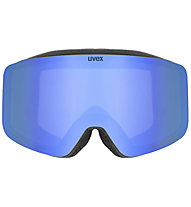 Uvex Pwdr FM - maschera da sci - bambino, Black/Blue