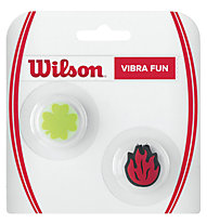 Wilson Vibra Fun Clover/Flame - antivibrazione per racchetta da tennis, Green/Red
